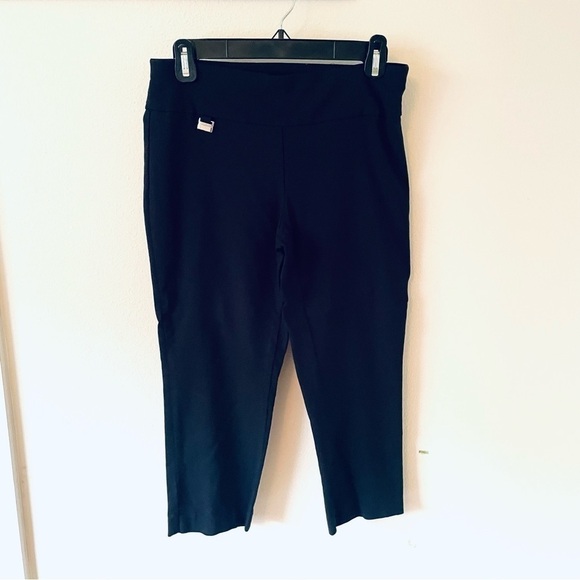 Alfani Petite 6P Black Cropped Stetch Women Pant - Picture 4 of 5